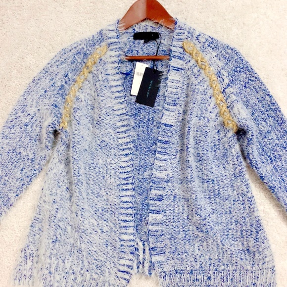 Monarc Anthropologie Blue Sweater Cardigan S NWT - Picture 7 of 8